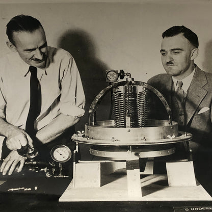 Press Photo Photograph Men with Science Equipment Underwood and Underwood Photo