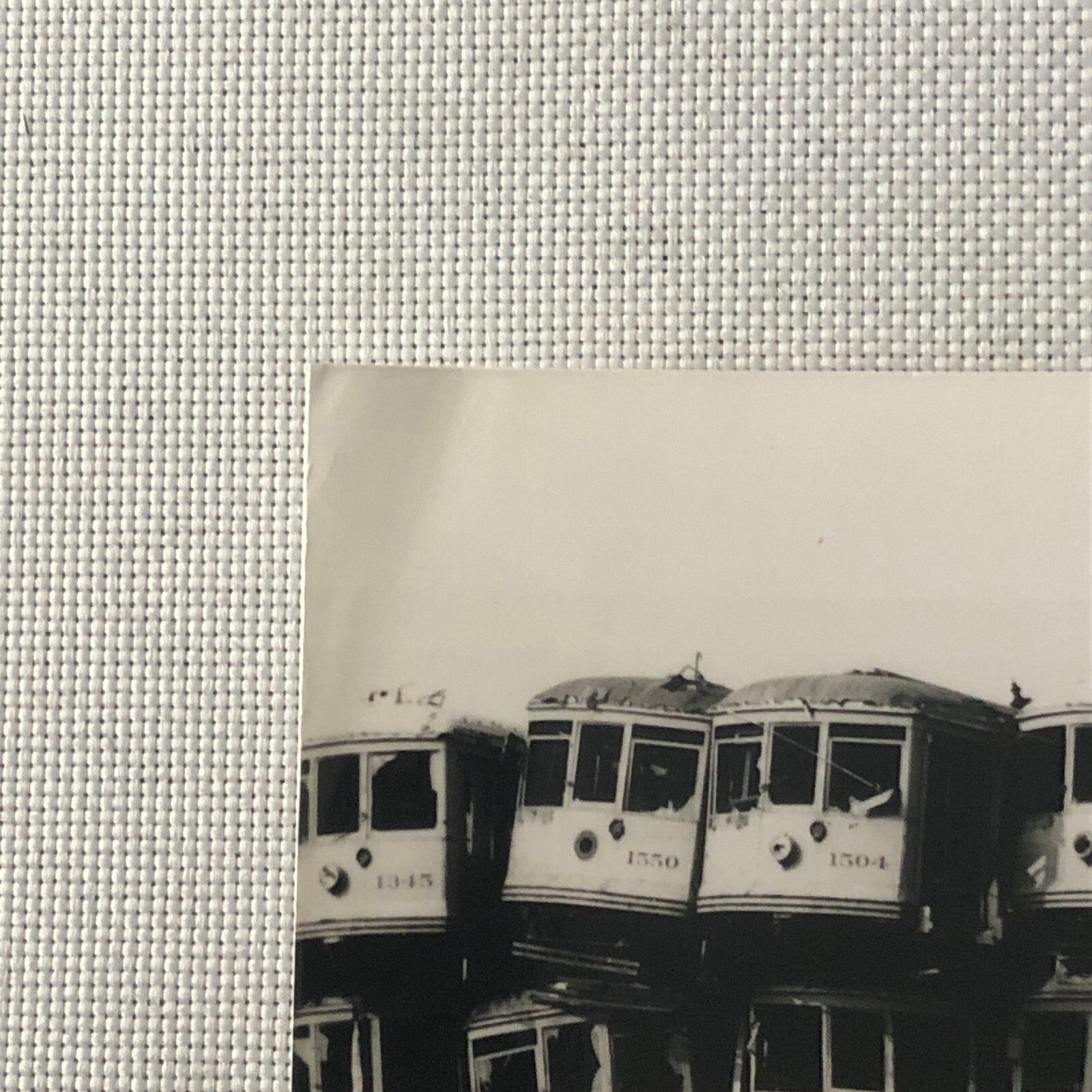 Antique Vintage Train Cars in Junk Yard Photo Photograph - MODERN ERA PRINT