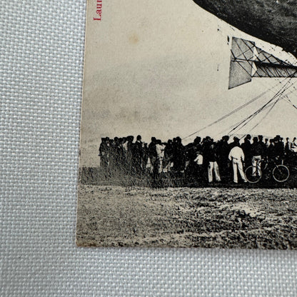 Vintage Zeppelin Airship Dirigible Postcard Post Card French Le Lebaudy