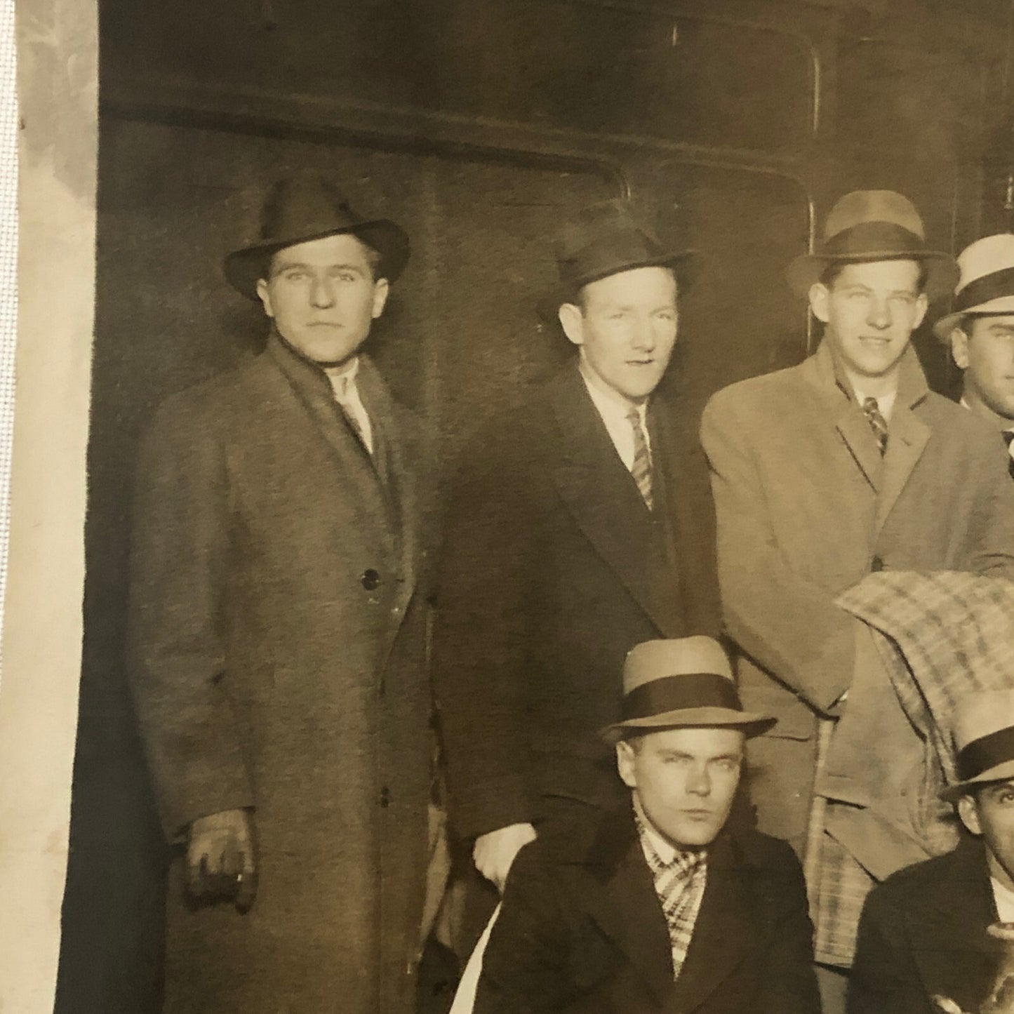Press Photo Photograph 1934 American Ice Hockey Association Players LNA London