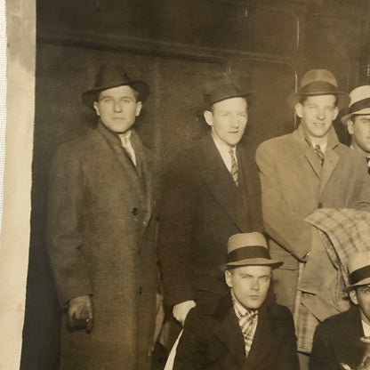 Press Photo Photograph 1934 American Ice Hockey Association Players LNA London