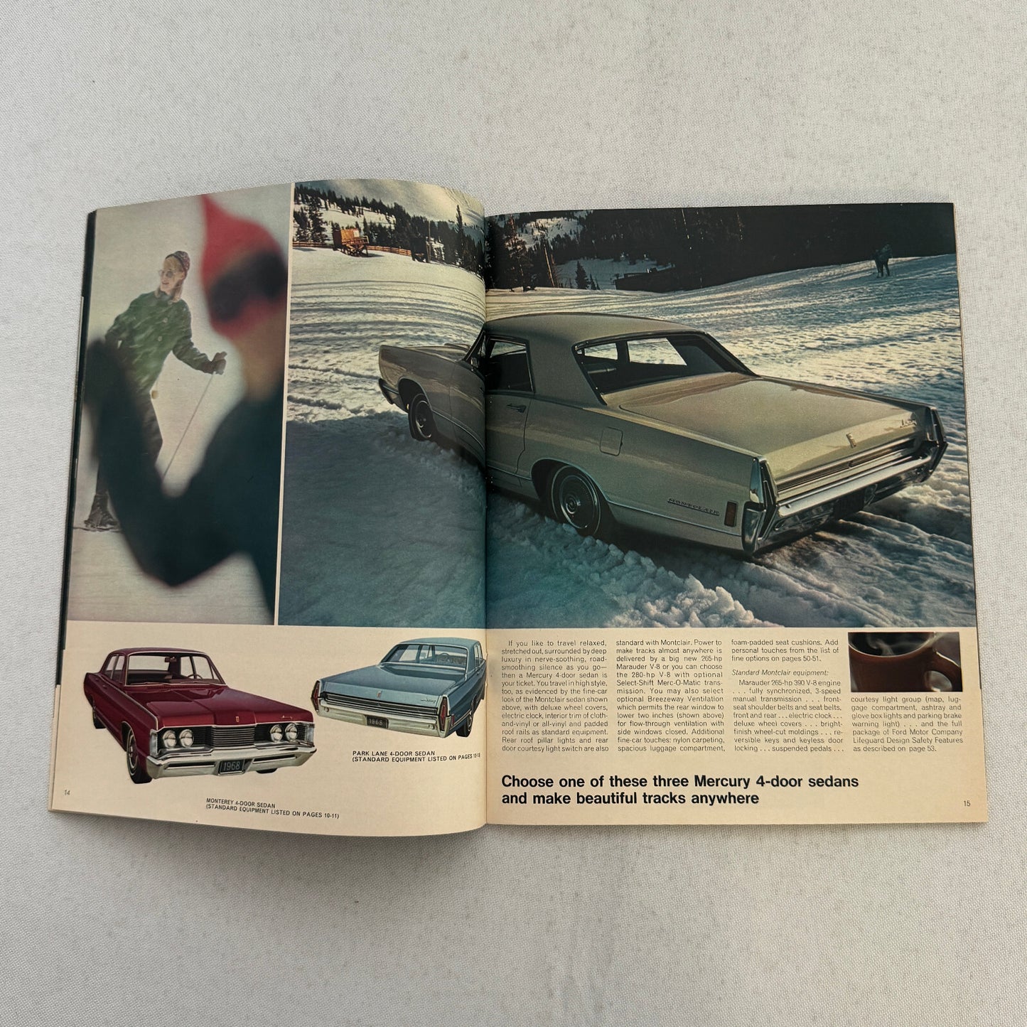1968 Mercury Sales Brochure Catalog Montego Cyclone Cougar Marquis Montclair +