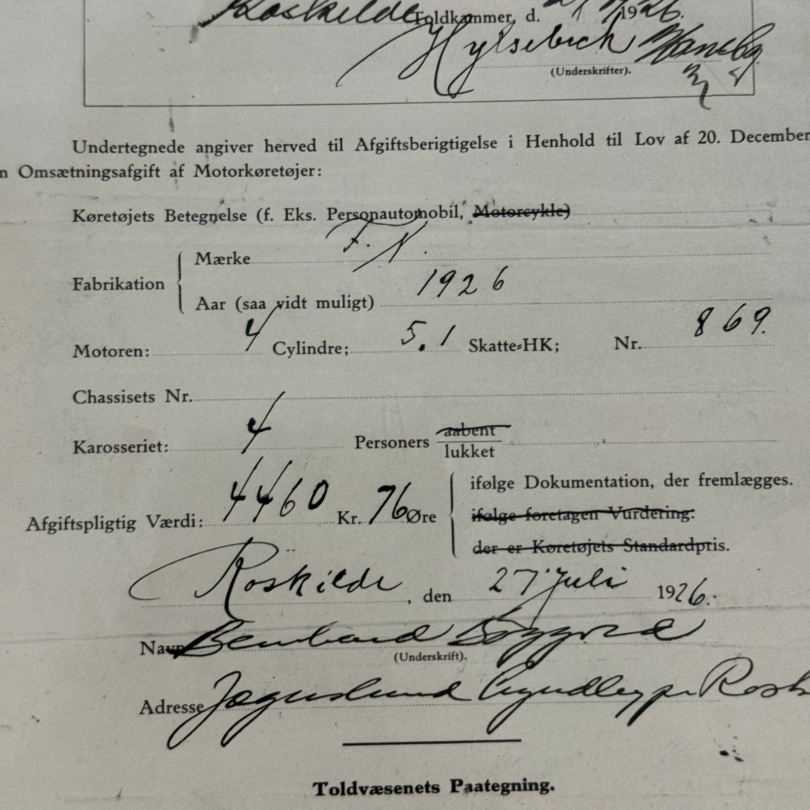 Fabrique Nationale FN Car Automobile Purchase Document Photograph Lot 2x