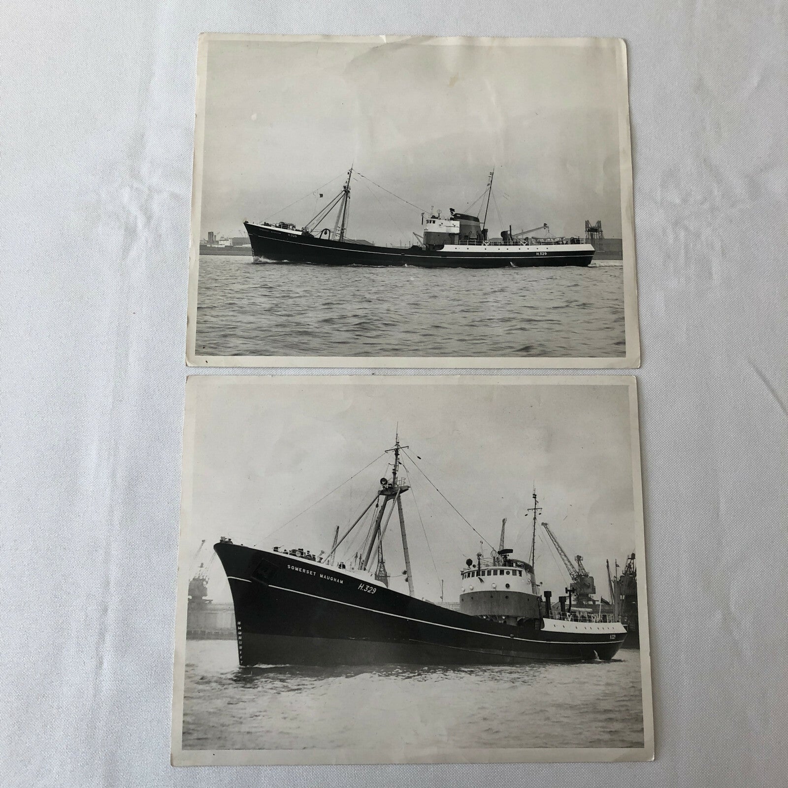 Vintage Somerset Maugham Ship Boat Photo Photograph Lot of 2