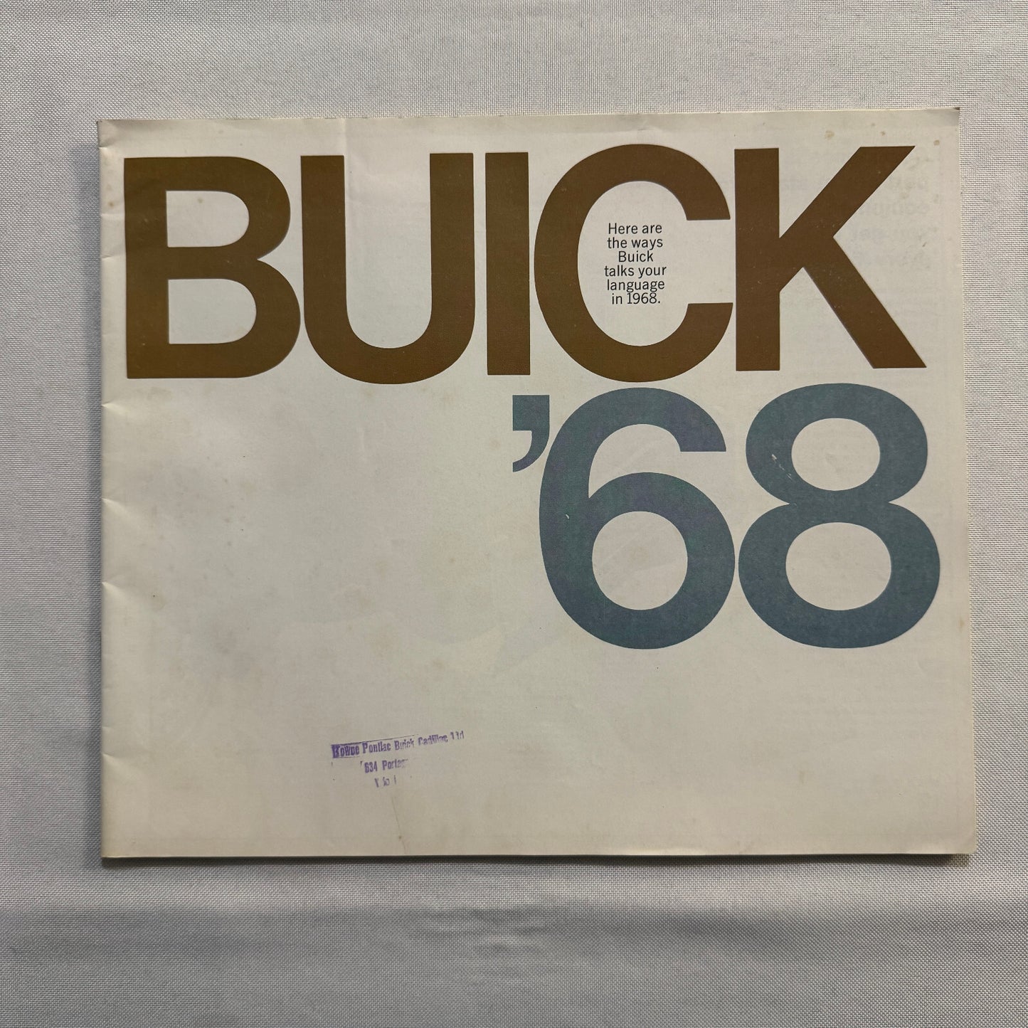 1968 Buick Sales Brochure Catalog GS400 GS350 Skylark Wildcat Electra Riviera +