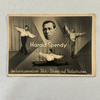 Vintage Roller Skating Skate Dancer Act Postcard Post Card Harald Spendy GERMAN