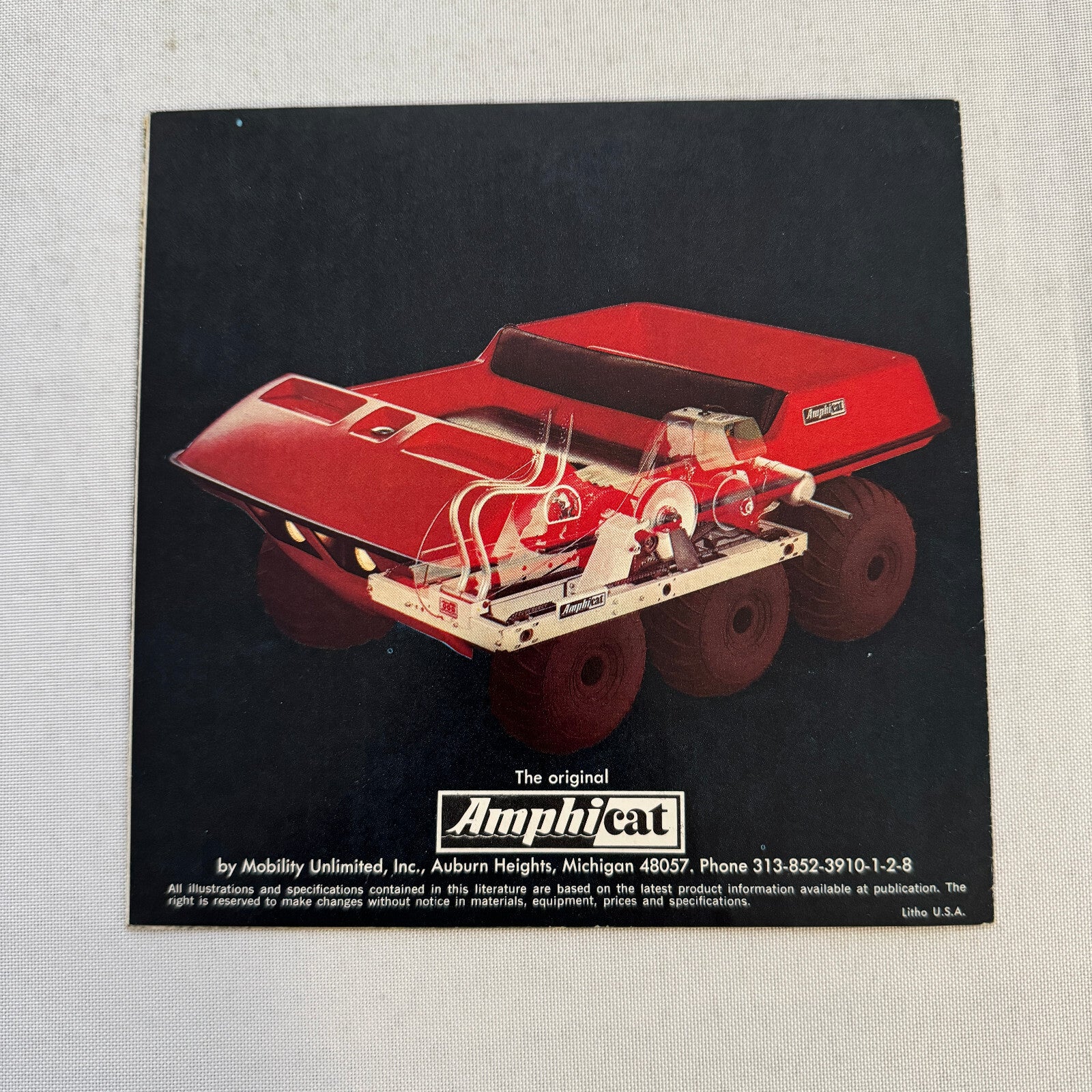 Amphicat ATV Sales Brochure Catalog Advertising Vintage