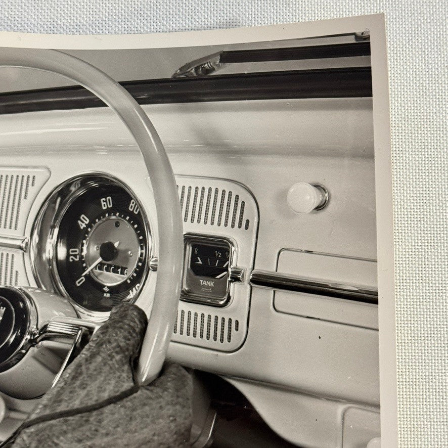Vintage Volkswagen Beetle Interior VW Automobile Photo Photograph Print