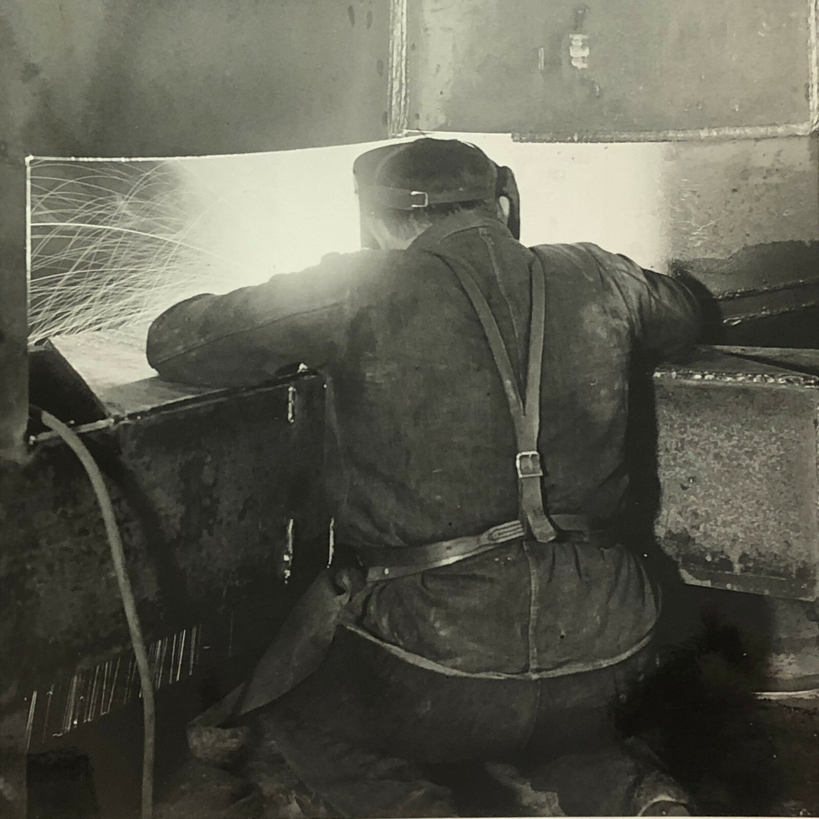 Antique Vintage Photograph of a Factory Worker - Denmark Ergo Trailer ? 