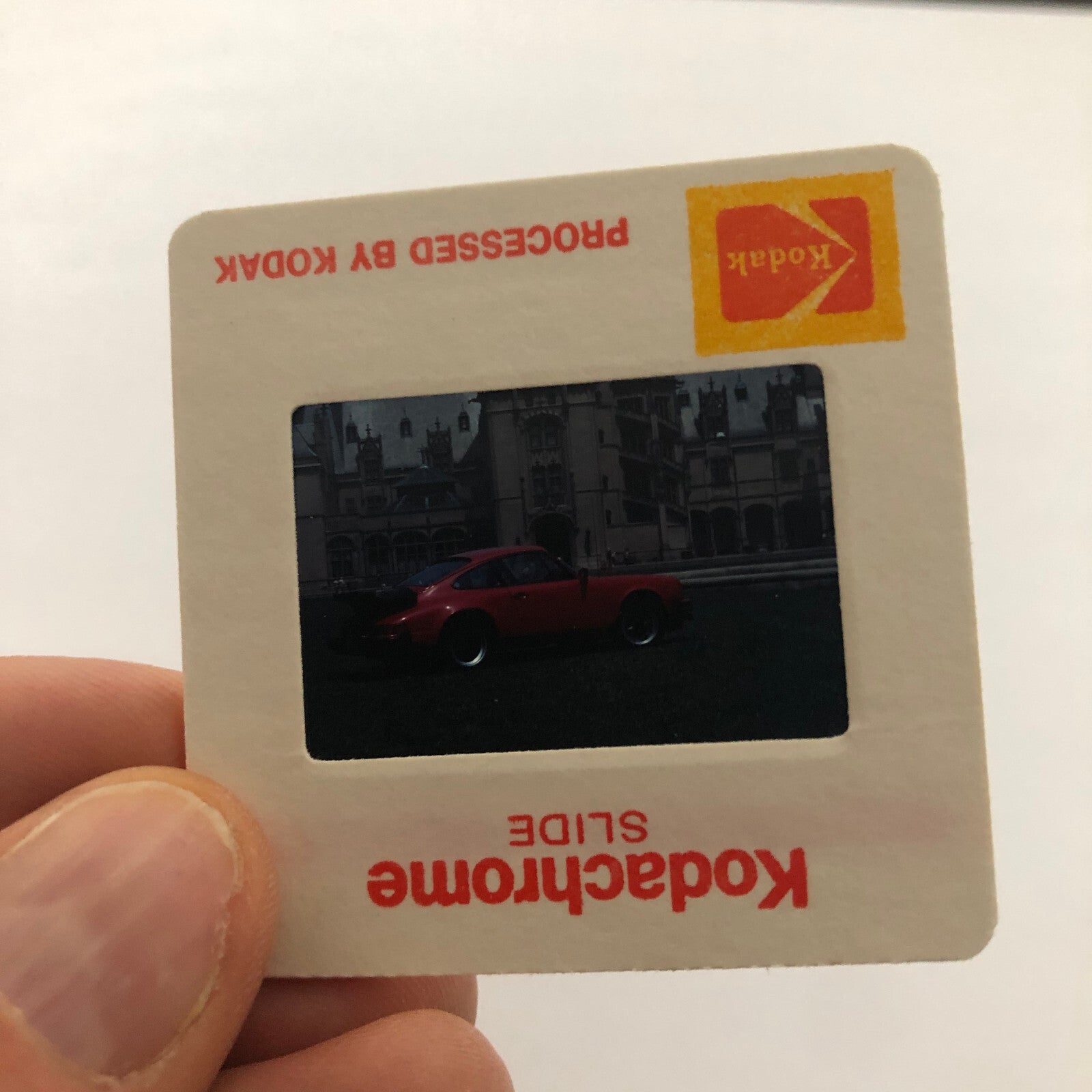 Porsche 911 Car 35mm Photo Slide Vintage 1981