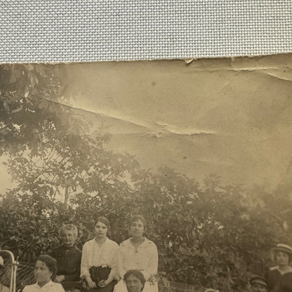 Antique Photo Photograph Print People with Automobile Car