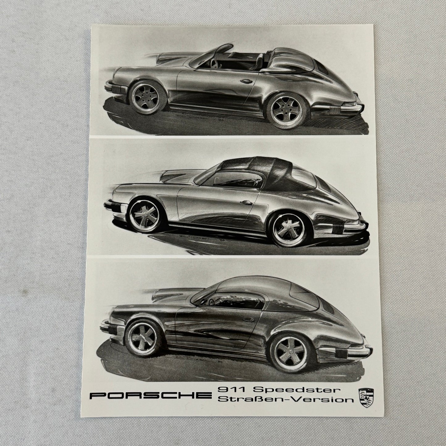 Porsche 911 Speedster Concept Car Illustration Factory Press Photo Photograph