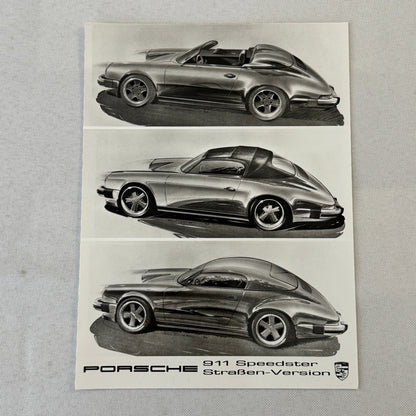 Porsche 911 Speedster Concept Car Illustration Factory Press Photo Photograph
