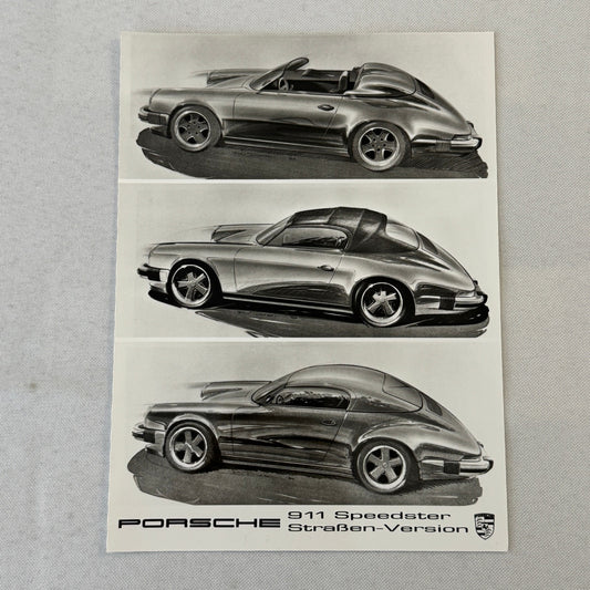 Porsche 911 Speedster Concept Car Illustration Factory Press Photo Photograph