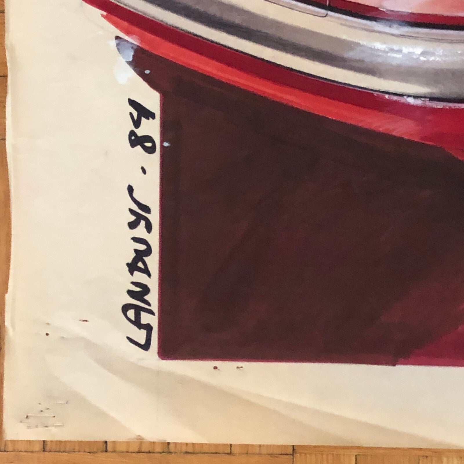 Styling Concept Automobile Illustration Art Drawing Sketch 1984 LANDUYT Ford ?