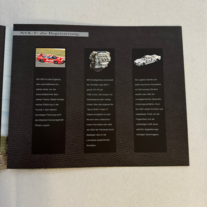 Honda NSX-T Car Sales Brochure Catalog Advertising GERMAN Text Acura NSX T NSXT