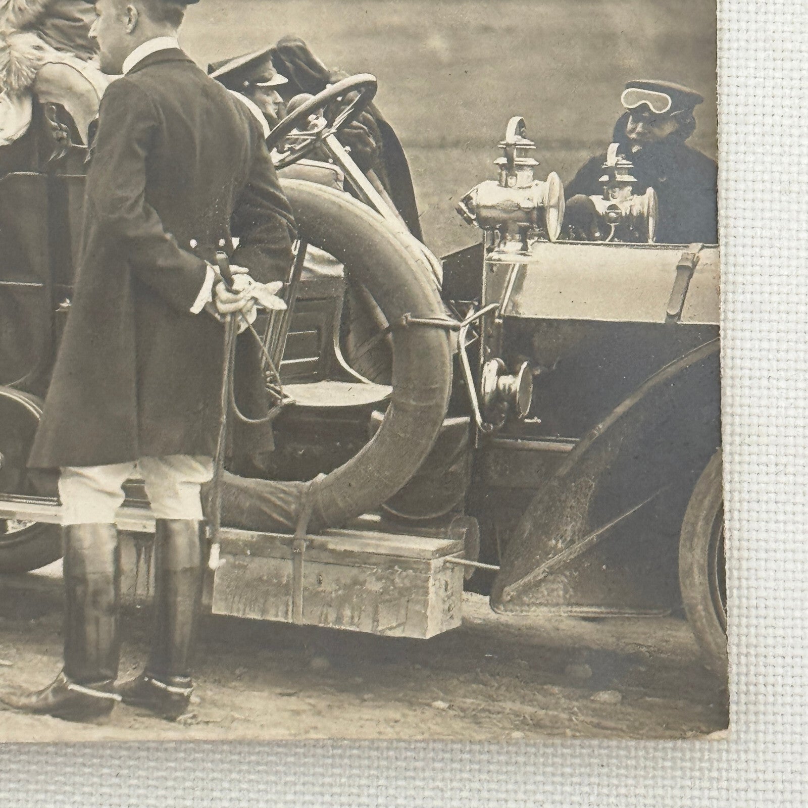 Antique Car Automobile Women Italian Real Photo Postcard RPPC Photograph