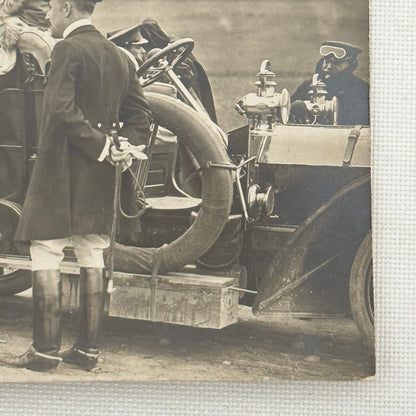 Antique Car Automobile Women Italian Real Photo Postcard RPPC Photograph