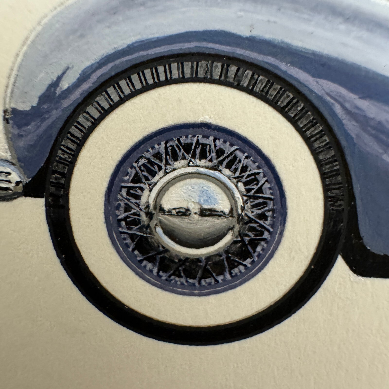 1939 Horch 853 A Special Roadster Illustration Art Drawing Vintage Miniature