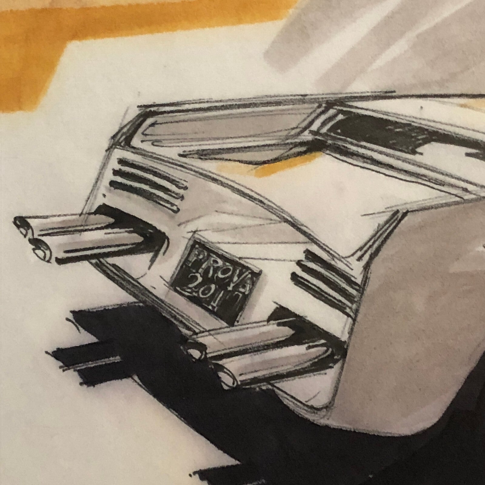 Styling Concept Automobile Illustration Art Drawing Sketch Vintage 1967 NOTTRODT