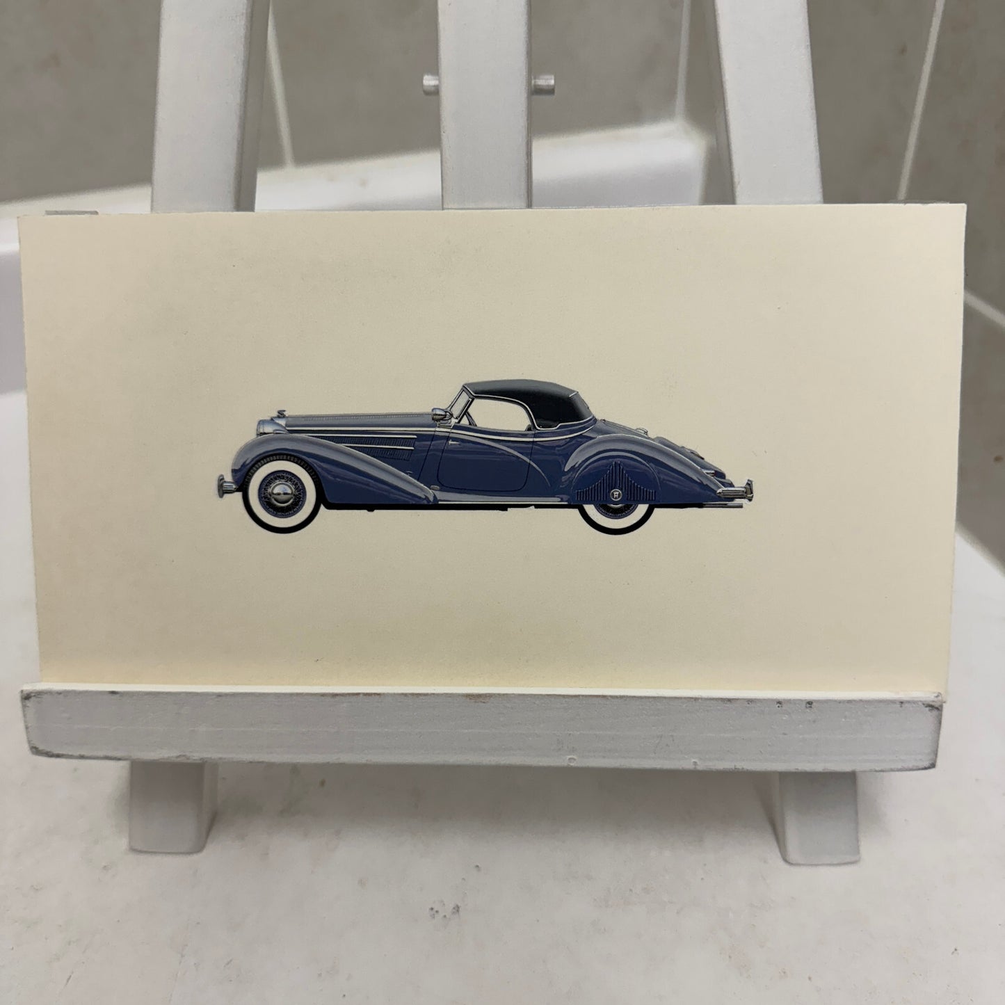 1939 Horch 853 A Special Roadster Illustration Art Drawing Vintage Miniature