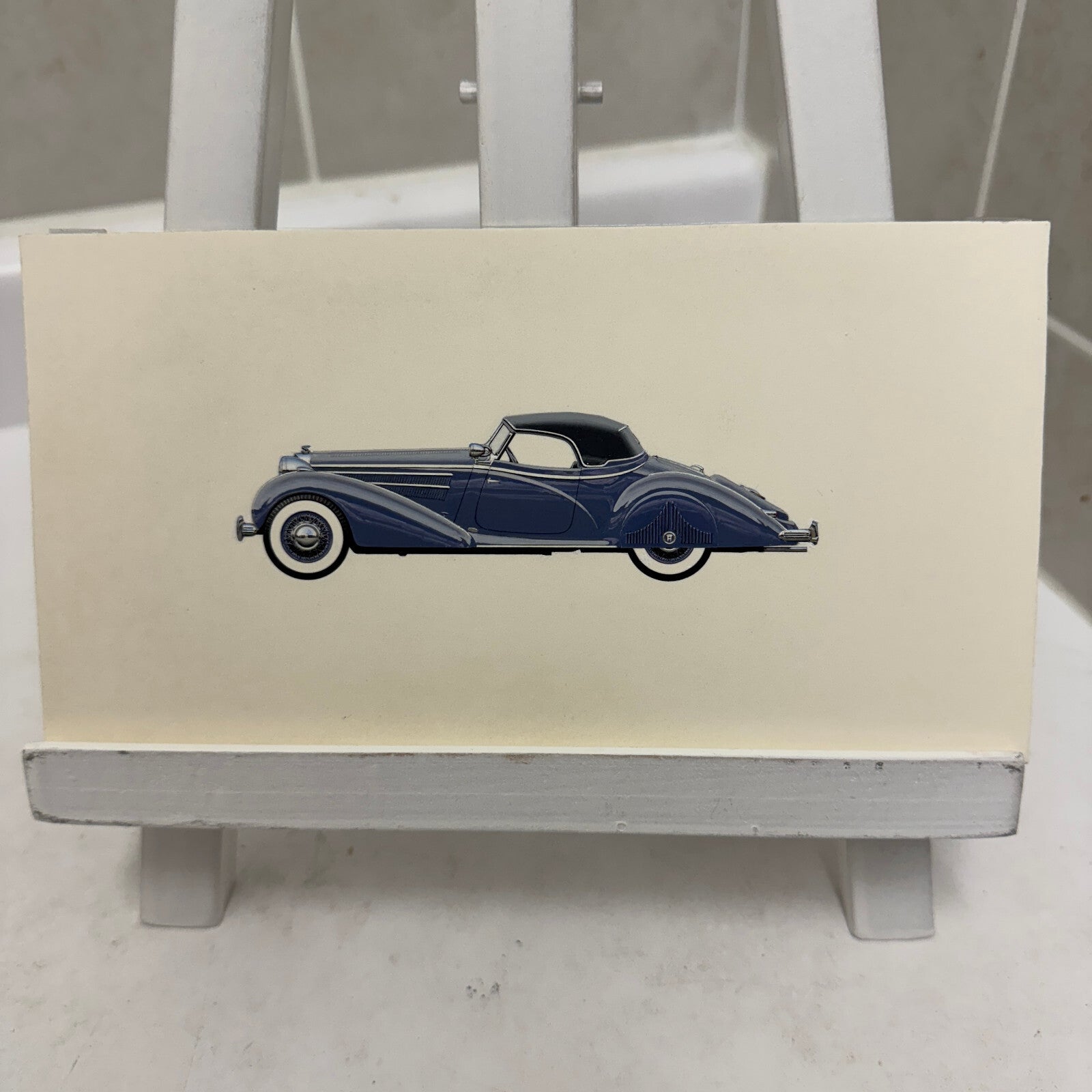 1939 Horch 853 A Special Roadster Illustration Art Drawing Vintage Miniature