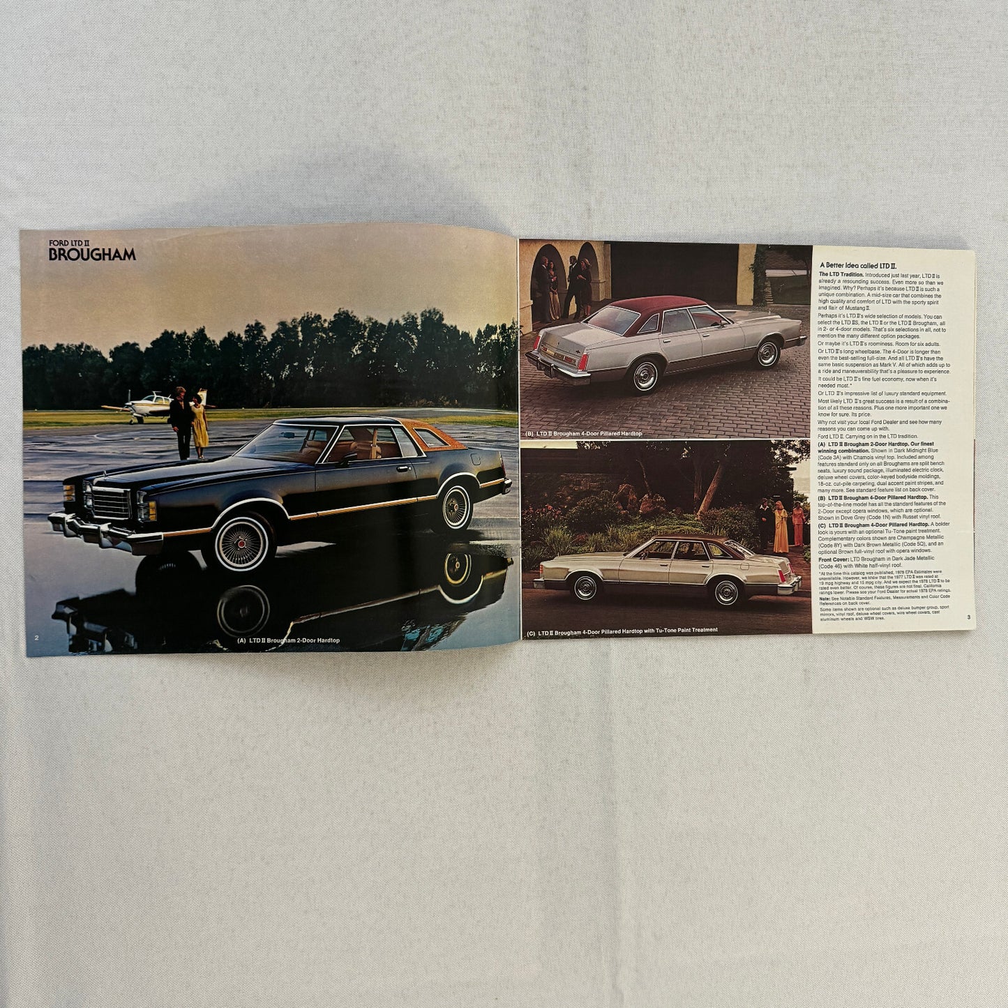 1978 Ford LTD II Car Sales Brochure Catalog Advertising Hardtop Sedan