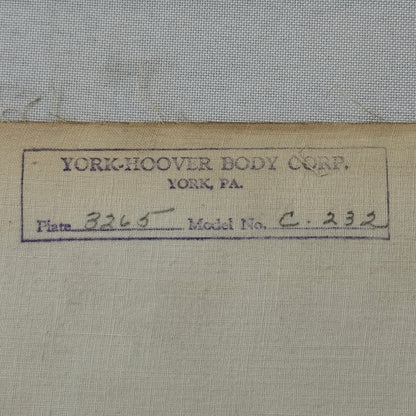 Vintage York Hoover Body Company International Truck Factory Photo Photograph