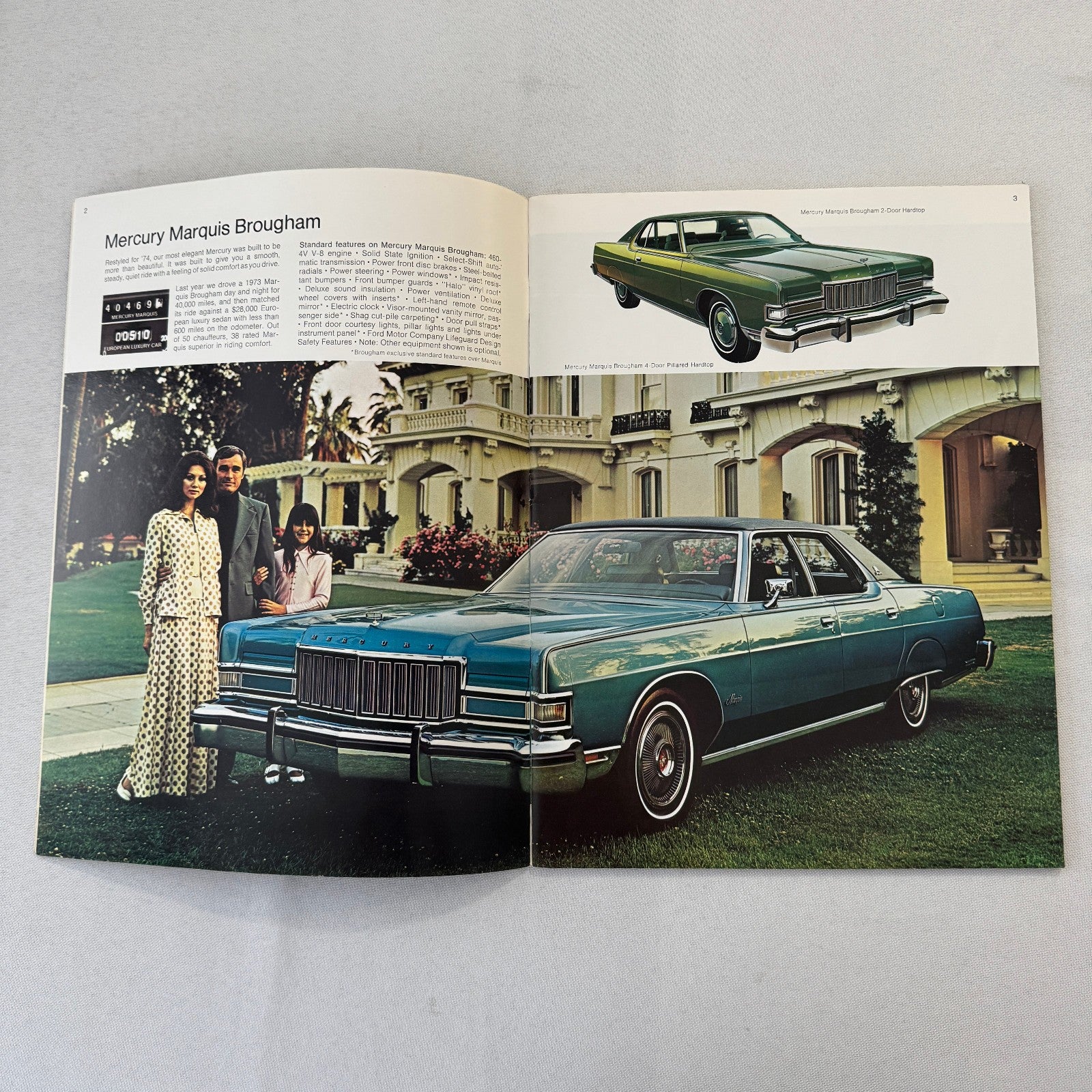 1974 Mercury Car Sales Brochure Catalog Marquis Montego Cougar Comet Monterey