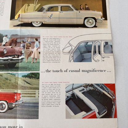1953 Lincoln Capri and Cosmopolitan Car Sales Brochure Catalog Vintage