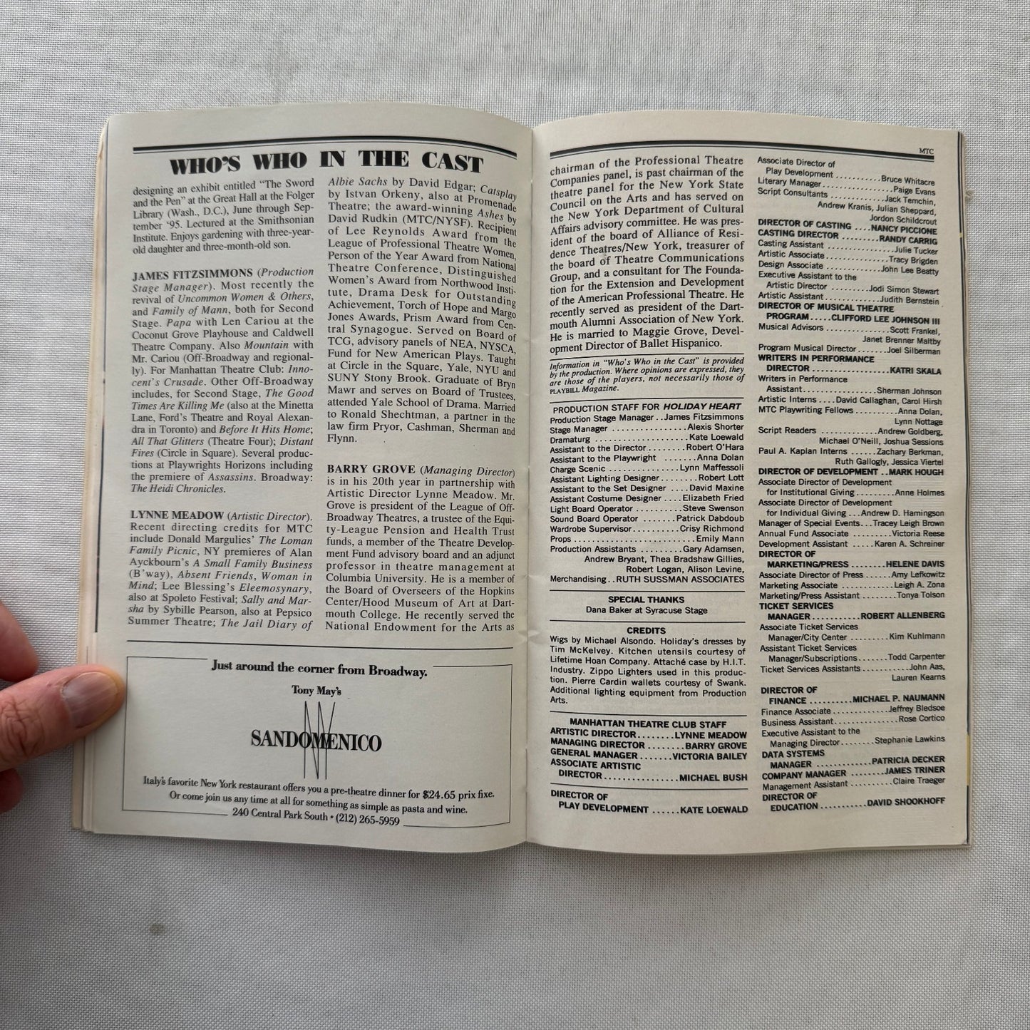 Holiday Heart Theater Playbill Cast Signed Autographed Signature Alimi Ballard