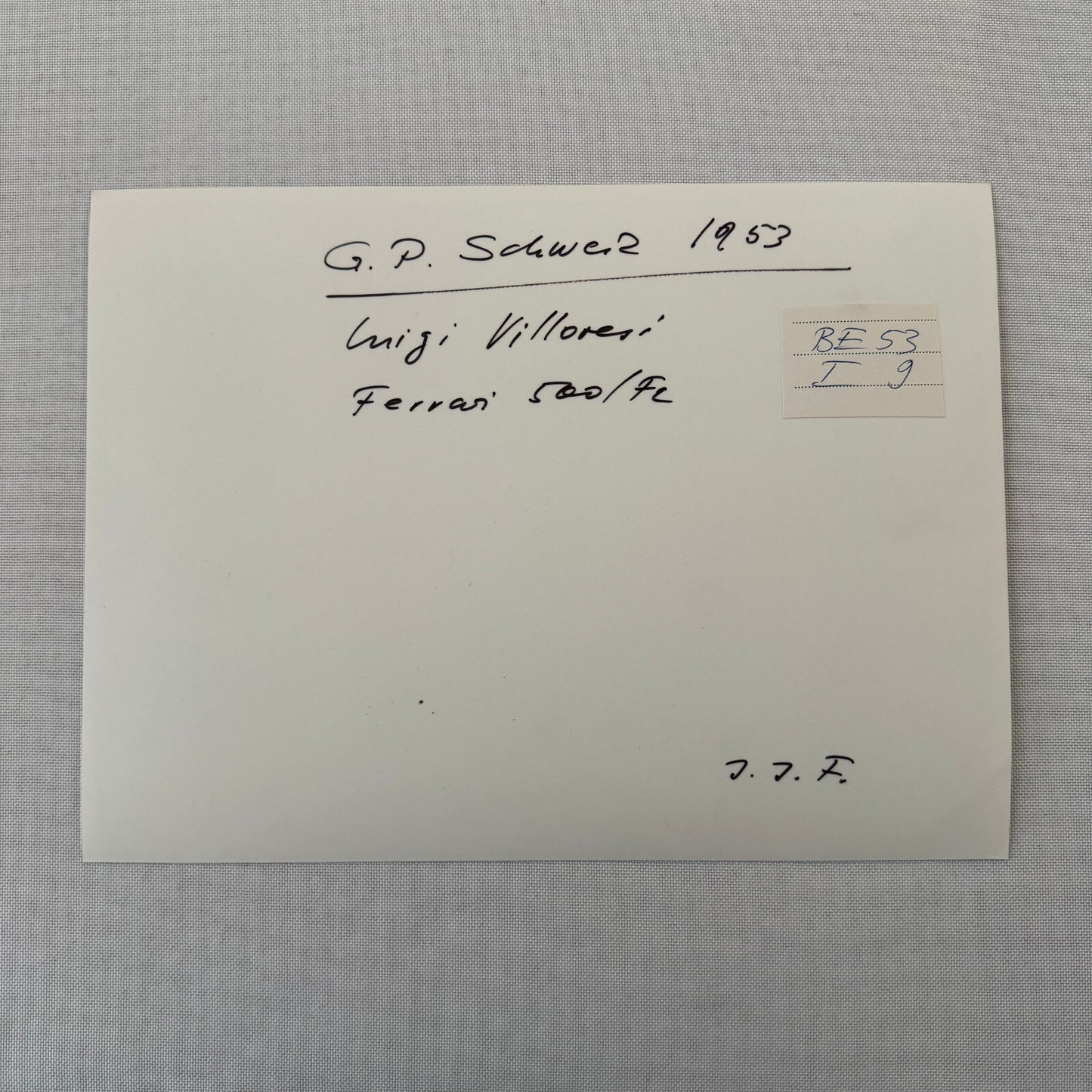 Ferrari 1954 Swiss Grand Prix Racing Photo Photograph Luigi Villoresi