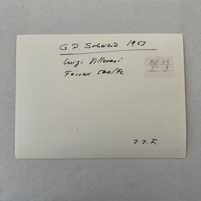 Ferrari 1954 Swiss Grand Prix Racing Photo Photograph Luigi Villoresi