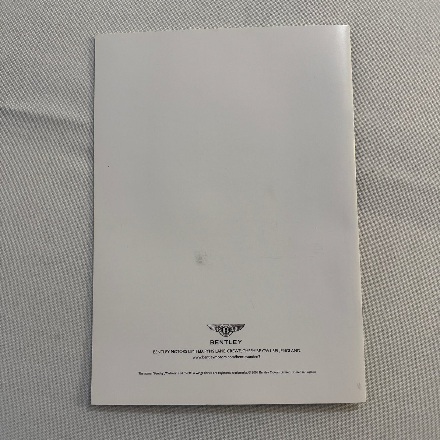 Bentley and the Future of Bio Fuels Car Sales Brochure Catalog Advertising 2009