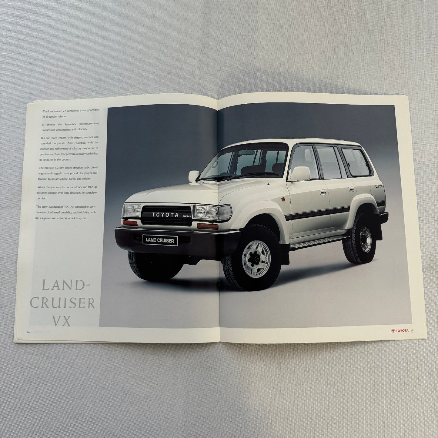 1990 Toyota Corolla 4WD Estate Previa Van Landcruiser Sales Brochure Catalog UK