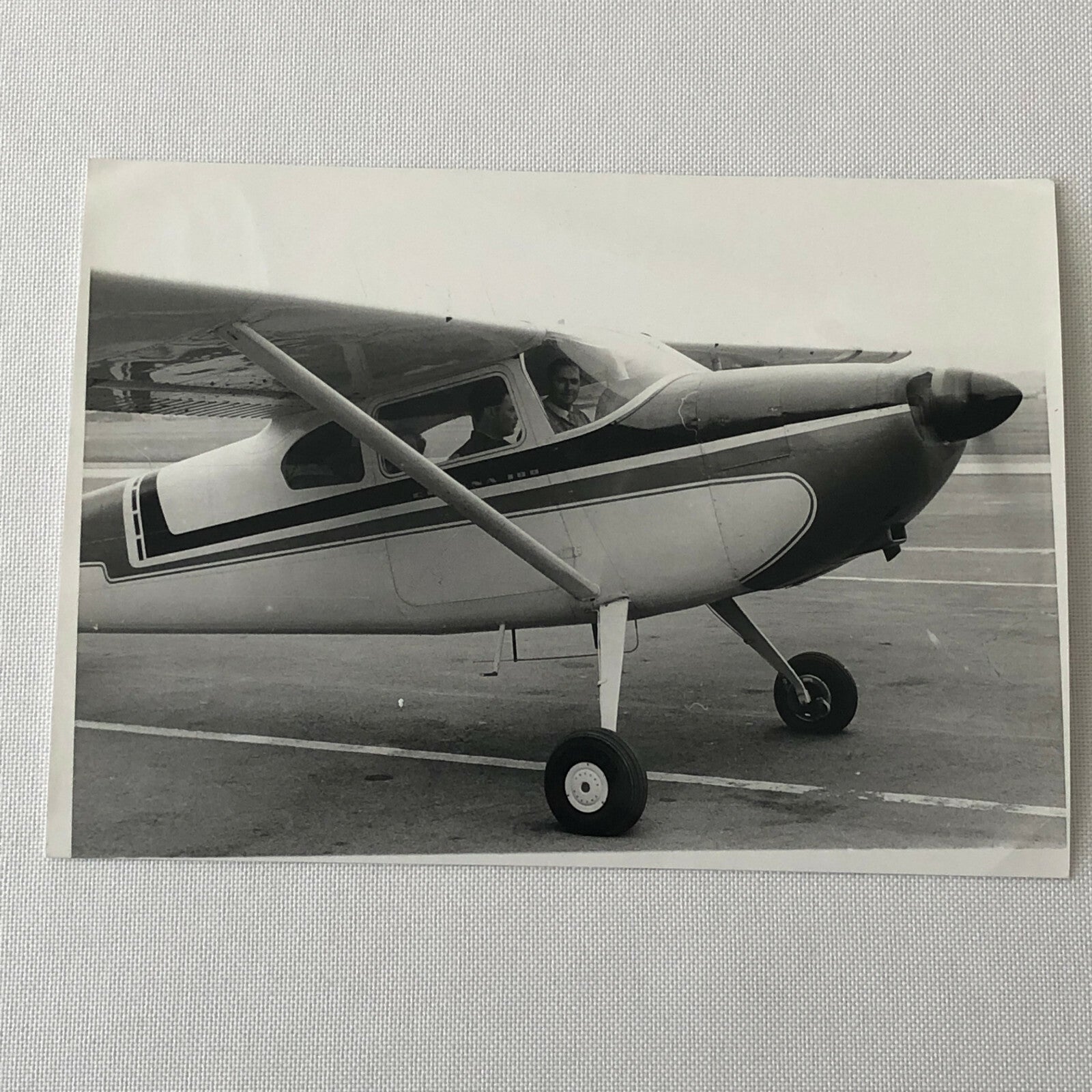 Vintage Small Airplane Plane Photo Photograph Aircraft Racing Driver Flockhart ?