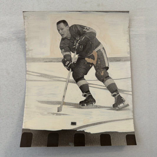 Detroit Red Wings Hockey Player Photo Photograph Vintage Mockup Bruce MacGregor