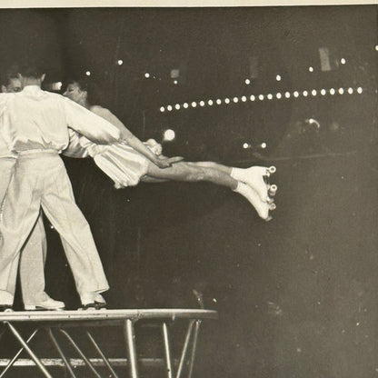 Vintage Circus Rollerskating Roller Skate Performer Act RPPC Photo Postcard