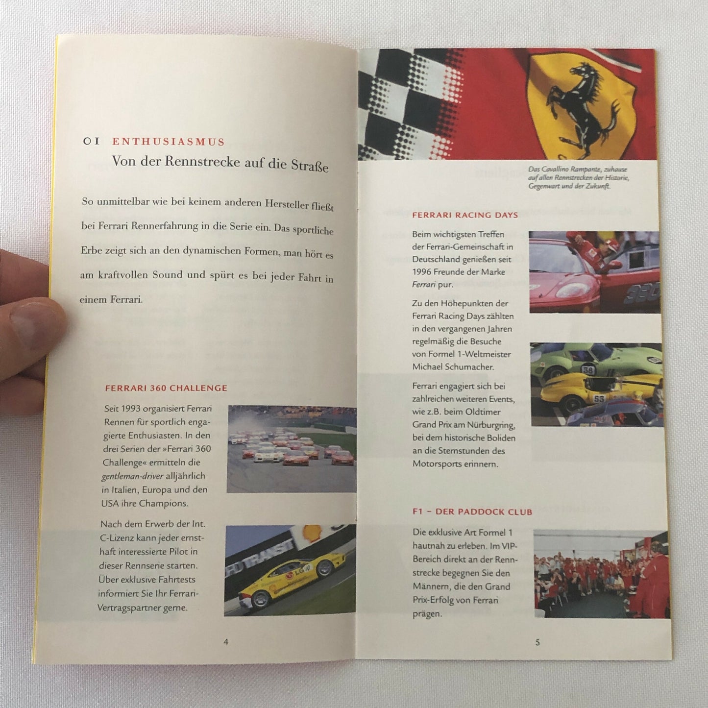 Ferrari Services Sales Brochure Catalog 360 Challenge Racing Carrozzeria GERMAN 
