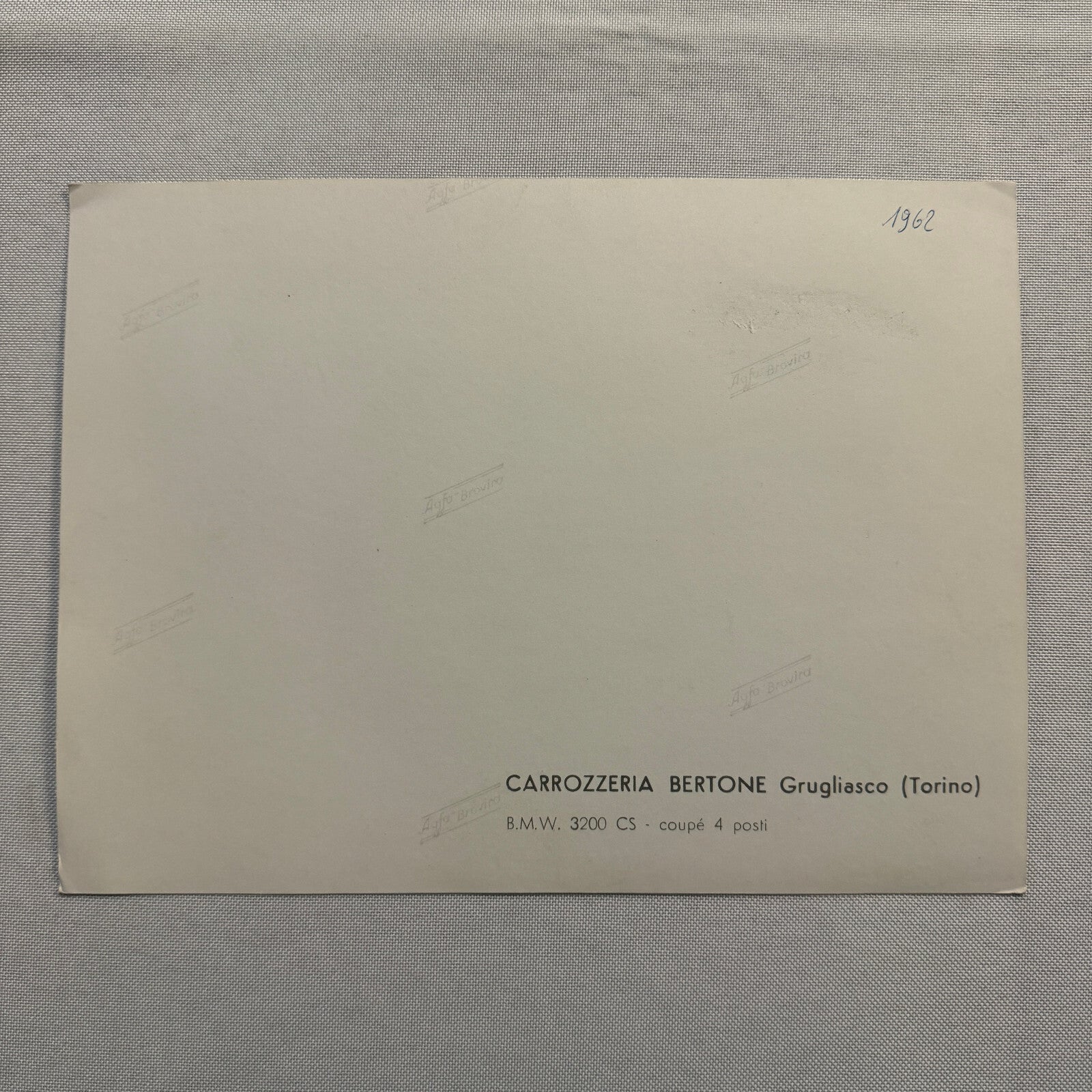 Carrozzeria Bertone Grugliasco BMW 3200 CS Factory Press Photo Photograph