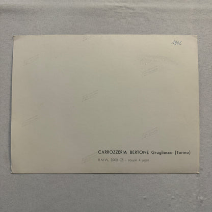 Carrozzeria Bertone Grugliasco BMW 3200 CS Factory Press Photo Photograph