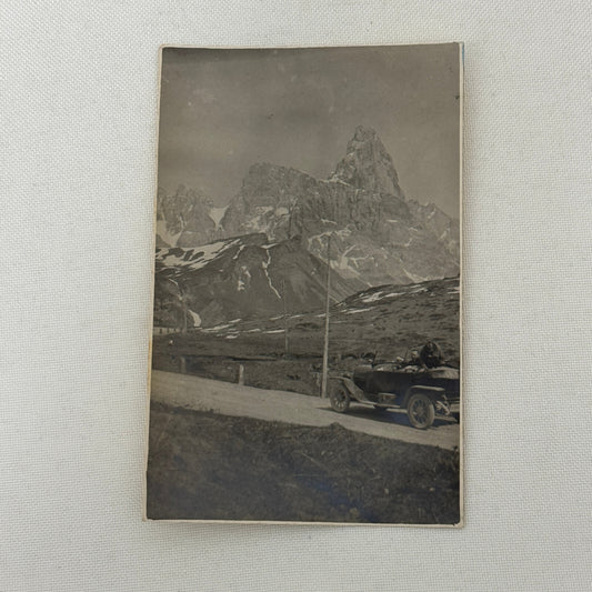 Antique Car Automobile Mountains Real Photo Postcard RPPC Photograph
