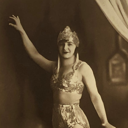Circus Performer Dancer Acrobat Real Photo Postcard Post Card RPPC Photograph