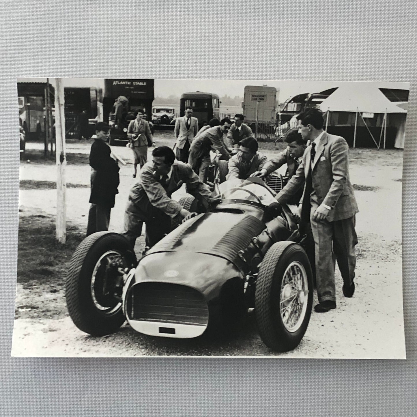 Racing Photo Photograph BRM V16 Mark II Car Silverstone 1950 Race