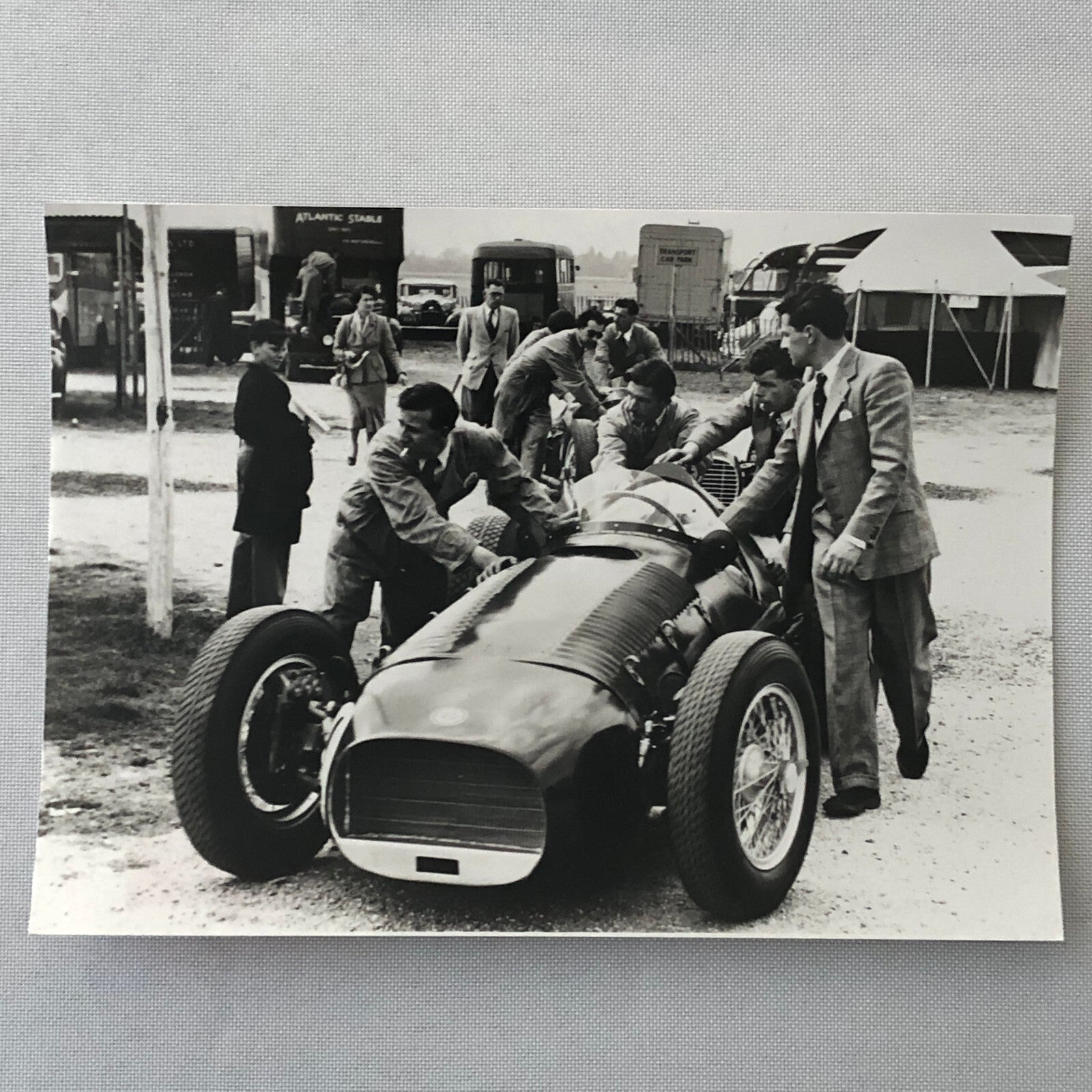 Racing Photo Photograph BRM V16 Mark II Car Silverstone 1950 Race