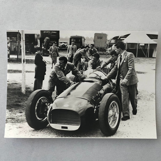 Racing Photo Photograph BRM V16 Mark II Car Silverstone 1950 Race