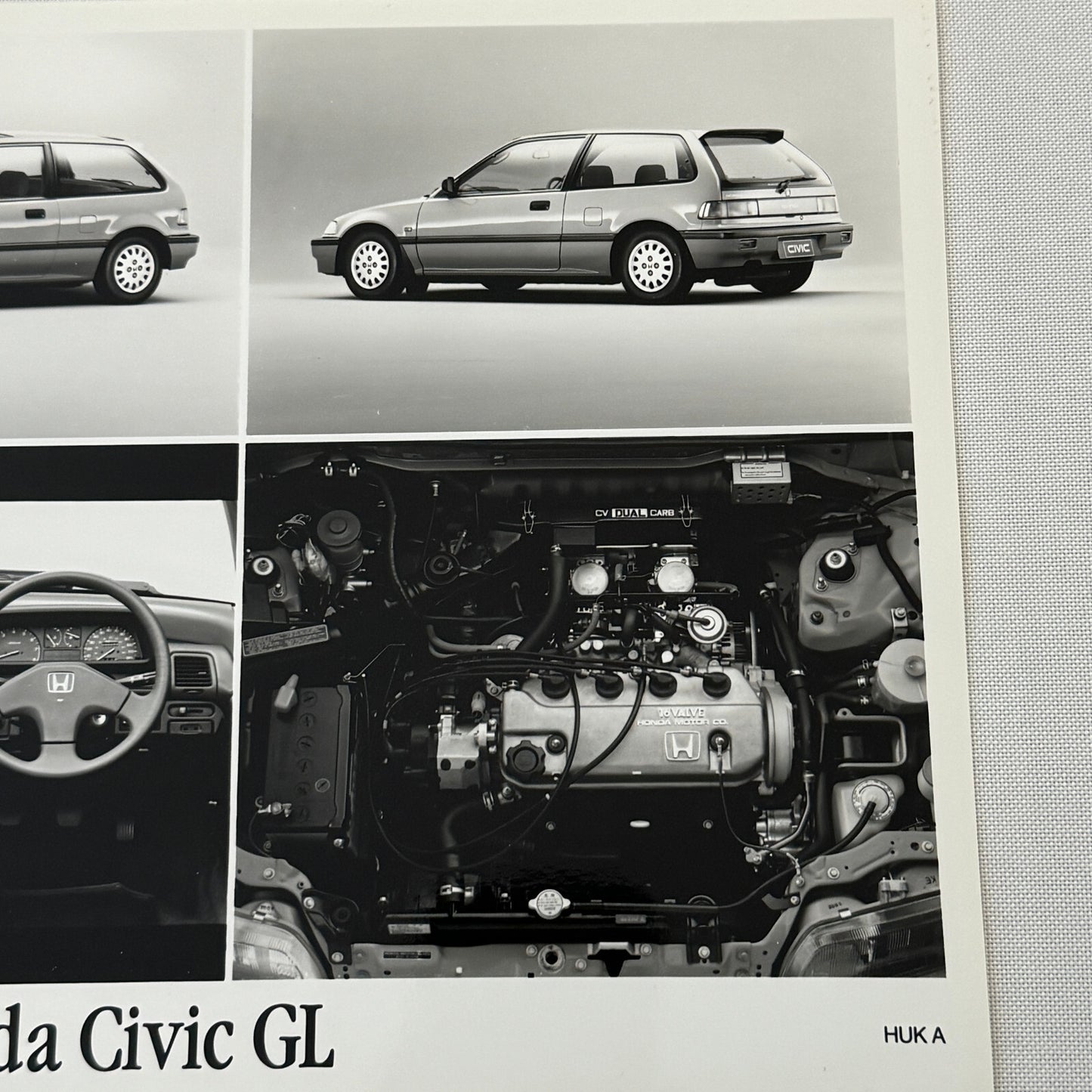 Honda Civic GL Hatchback Car Factory Press Photo Photograph European Market