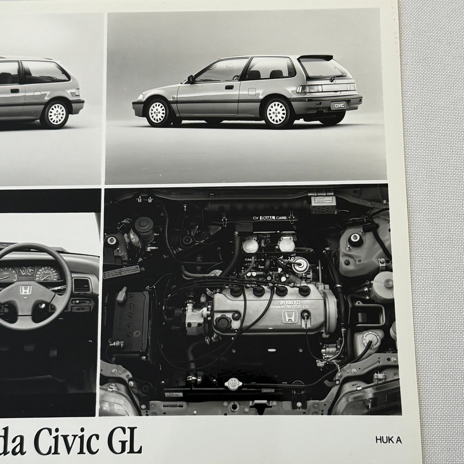 Honda Civic GL Hatchback Car Factory Press Photo Photograph European Market