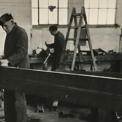 Antique Vintage Factory Company Industrial Workers Photograph ERGO Trailer