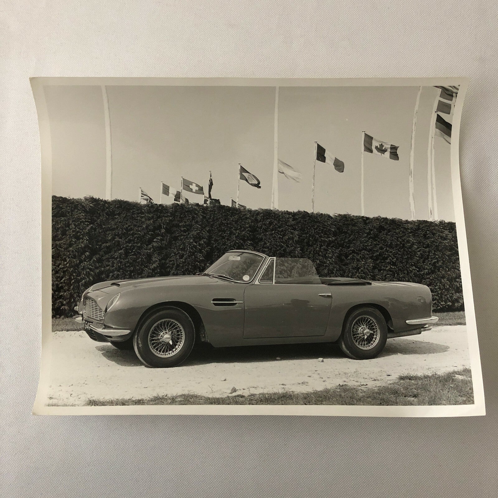 Vintage Aston Martin Convertible Car Photo Photograph Print